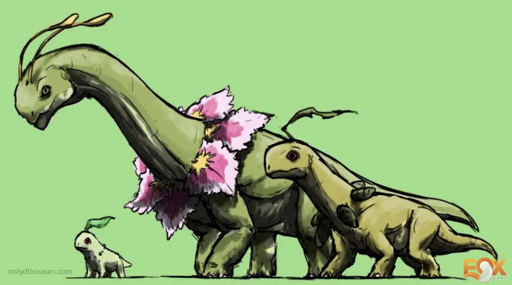 Meganium Sauropod - Most Popular Dinosaur Pokemons